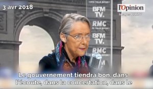 Grève SNCF : «Le gouvernement tiendra bon», affirme Elisabeth Borne