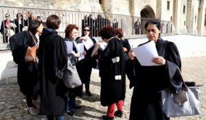 Manif des avocats à Avignon