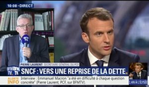 Emmanuel Macron dans "l’arrogance" pour Pierre Laurent (PCF) face à la colère des cheminots