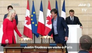 Visite de Justin Trudeau à Paris