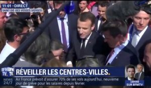Malgré quelques cris de colère, Emmanuel Macron plutôt bien accueilli à Saint-Dié dans les Vosges