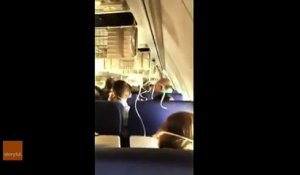 Vidéo au coeur de l'avion après l'explosion du moteur et du hublot