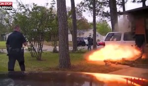États-Unis : Un policier évite de peu l’explosion d’une maison (Vidéo)