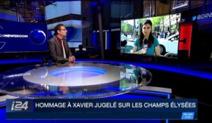 Hommage à Xavier Jugelé sur les Champs-Élysées