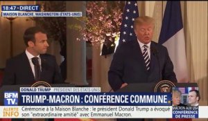 Trump: "Nous sommes honorés d’avoir accueilli le président Macron et sa femme à la Maison-Blanche"