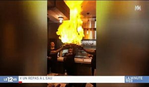 Buzz : Le flambage d'un fromage dans un restaurant tourne à la catastrophe... Regardez