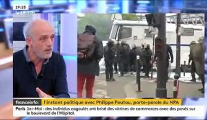 Les propos surréalistes de Philippe Poutou qui estime que les violences et les destructions hier à Paris "sont légitimes"