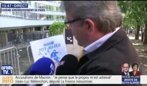 L'affiche de "la fête à Macron" appelle-t-elle à la violence ? La réponse de Mélenchon
