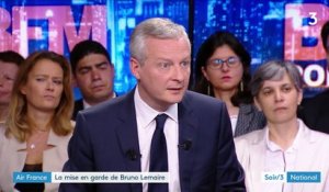 VIDÉO. Sans effort, "Air France disparaîtra", prévient Bruno Le Maire