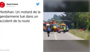 Morbihan. Un motard de la gendarmerie tué dans un accident de la route.