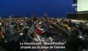 Le blockbuster "Black Panther" projeté sur la plage de Cannes
