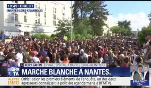 Nantes: une minute de silence clôt la marche blanche organisée ce soir dans le quartier du Breil en hommage au jeune homme tué