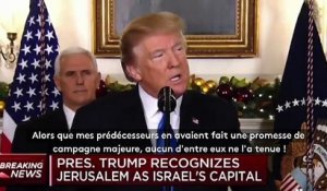 Ambassade américaine à Jérusalem : Trump estime qu'il a "fait le job", contrairement à Clinton, Bush et Obama