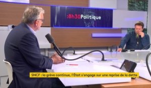 SNCF : "Enfin il y a une annonce du gouvernement sur la reprise de la dette", réagit Pierre Laurent. Mais selon lui, le gouvernement "veut ouvrir au privé, ce qui va conduire à la fermeture et à la privatisation de beaucoup de petites lignes"