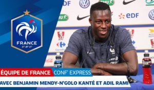 Équipe de France, "Conf' Express" avec Benjamin Mendy, N'Golo Kanté et Adil Rami