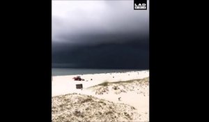 D'un coté le paradis, de l'autre l'enfer... Nuage d'orage apocalyptique