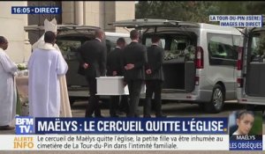 Le cercueil de Maëlys quitte l’église pour le cimetière de La Tour-du-Pin