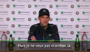 Roland-Garros - Djokovic: "Je ne veux pas m'arrêter là"