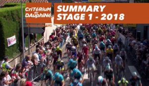 Summary - Stage 1 (Valence / Saint-Just-Saint-Rambert) - Critérium du Dauphiné 2018