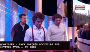 Quotidien : Yann Barthès accueille ses invités... avec un bébé dans les bras (vidéo)