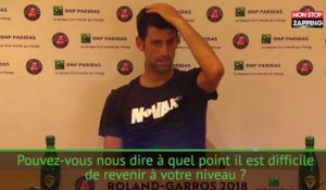 Roland-Garros 2018 : Éliminé, Novak Djokovic tendu et furieux en conférence de presse (Vidéo)