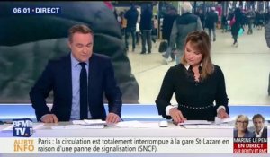 La circulation totalement interrompue à la gare Saint-Lazare