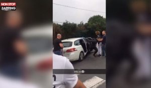 France : Un suspect s’échappe d’une voiture de police (Vidéo)