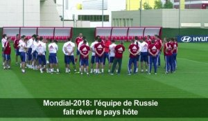 Mondial-2018: l'équipe de Russie fait rêver le pays hôte
