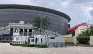 Tribunes dans le vide et mur de métal : voici l'Ekaterinbourg Arena, lieu de France-Pérou