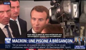 Questionné sur la possible installation d'une piscine au fort de Brégançon, Emmanuel Macron s'agace