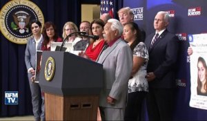 Migrants: Trump repart à la charge en s’affichant des familles victimes de clandestins