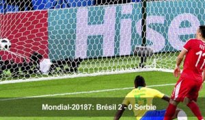 Mondial-2018: le Brésil domine la Serbie et file en 8e