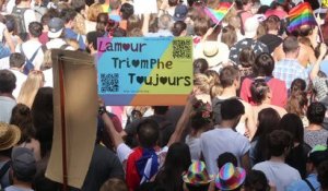 Amour, jeux de mots et provoc' : les slogans hauts en couleurs de la Marche des fiertés à Paris