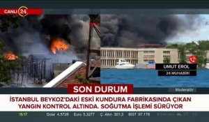 Un violent incendie s'est déclenché aujourd'hui à Istanbul sur un plateau de tournage de séries télévisées très regardées en Turquie