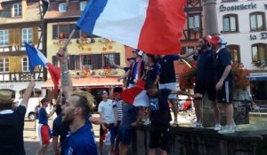 La Marseillaise sur la place du Marché d'Obernai après France-Argentine, coupe du monde 2018