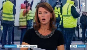 "Gilets jaunes" : l'autoroute A16 toujours bloquée dans le Pas-de-Calais