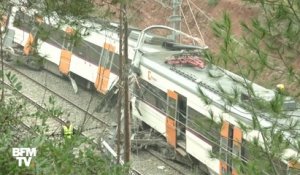 Barcelone: un train déraille après un glissement de terrain