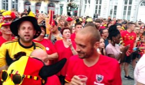 Mons : Belgique-Brésil (2-1) Les supporters en forme à Mons sur la Grand-Place (3/3). Vidéo A.E. Ghislain