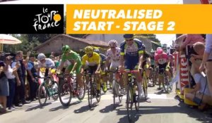 Départ fictif / Neutralised start - Étape 2 / Stage 2 - Tour de France 2018