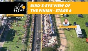 Vue aérienne de l'arrivée / Bird's-eye view of the finish - Étape 6 / Stage 6 - Tour de France 2018