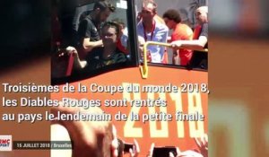 Coupe du monde : Les Belges rentrent au pays... et Hazard filme la foule qui scande son nom