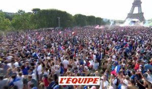 La joie des supporters à Paris sur le but de Griezmann - Foot - CM 2018 - Bleus