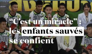 "C'est un miracle" : les enfants rescapés de la grotte en Thaïlande se confient