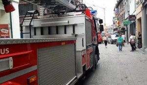 Mons : les pompiers interviennent au piétonnier
