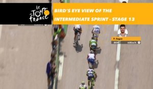 Vue aérienne sur le sprint intermédiaire / Bird's eye view of the intermediate sprint - Étape 13 / Stage 13 - Tour de France 2018