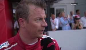 La réaction de Kimi Räikkönen après le Grand Prix