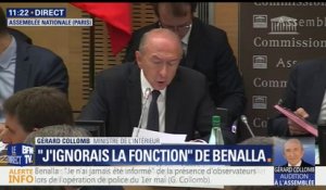 "Ce n'est pas mon rôle de saisir chaque procureur pour lui signaler la commission d'une infraction", déclare Gérard Collomb