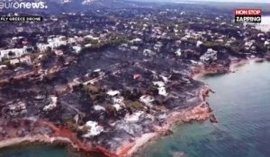 Grèce : les images impressionnantes des dégâts après l'incendie (Vidéo)