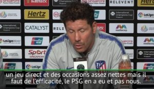 Atlético - Simeone : ''Il n'y a qu'à voir comment le PSG a fêté son 3e but !''