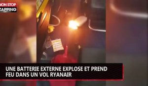 Une batterie externe explose et prend feu dans un vol Ryanair (vidéo)